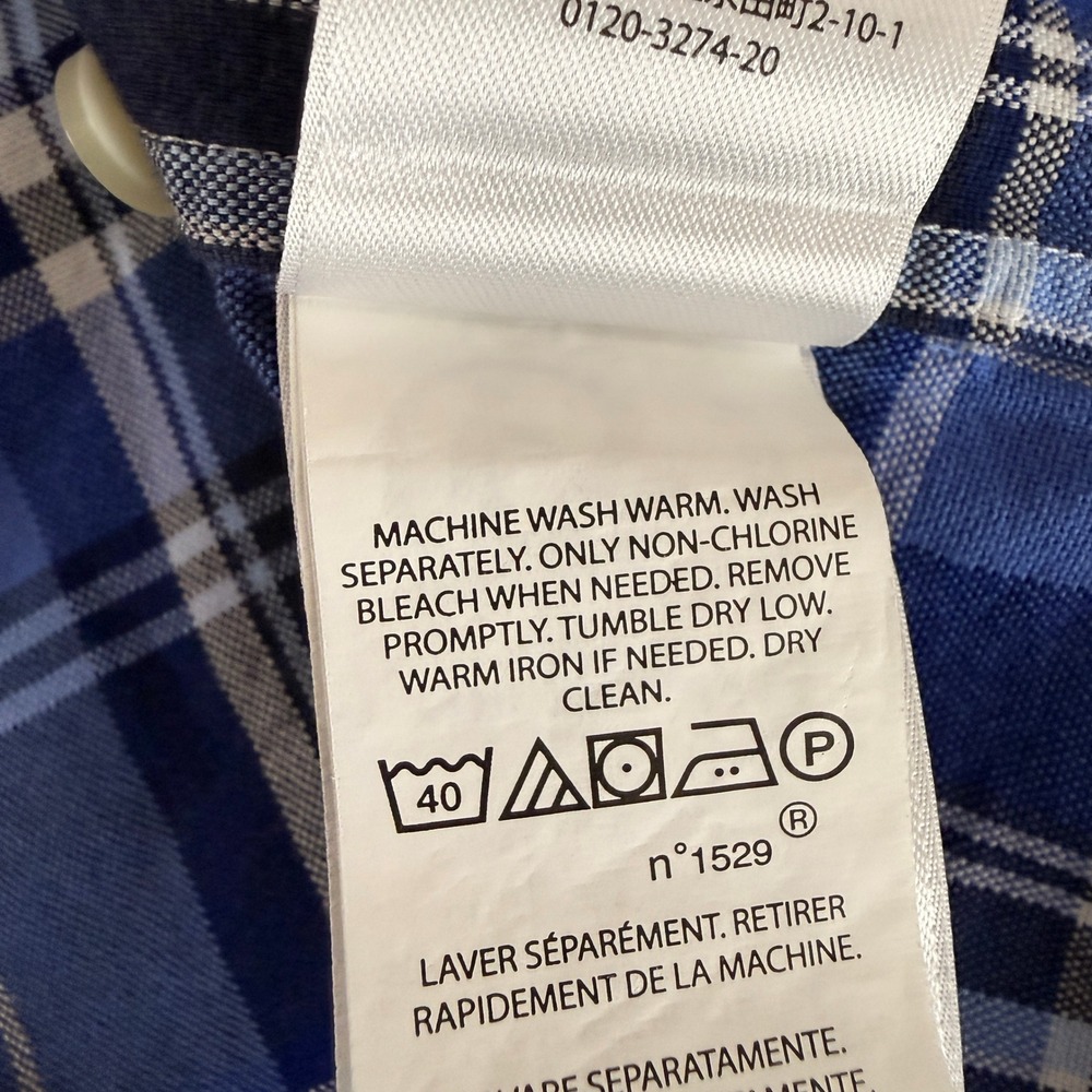 Polo Ralph Lauren Button Down Mens 2XLT Pre-Owned Shirt Blue Plaid SS Flesh Pony - Picture 11 of 11